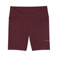 Women's High-Waist Workout Shorts — Burgundy Active Biker Shorts