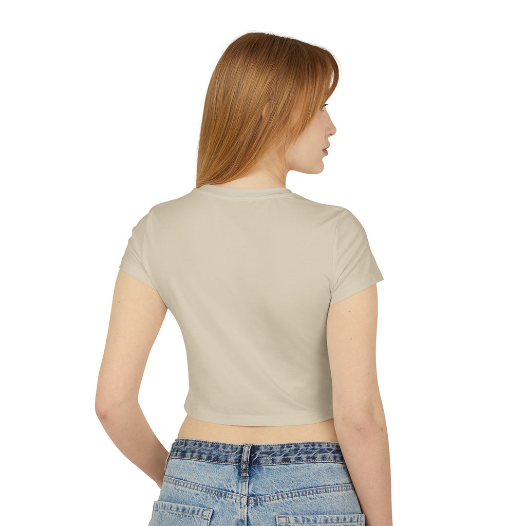 Women's Baby Tee "OBWAYE" Minimal Chest Logo Crop Top