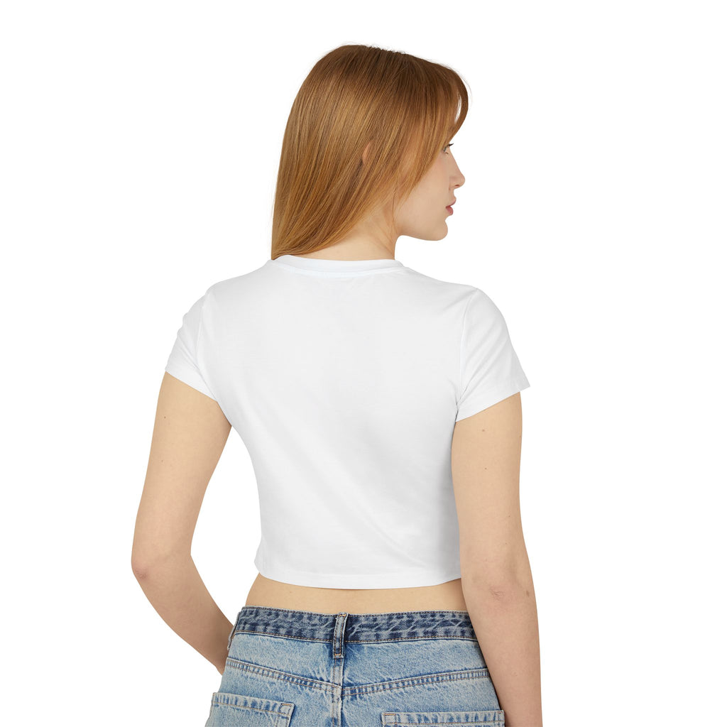 Women's Baby Tee "OBWAYE" Minimal Chest Logo Crop Top
