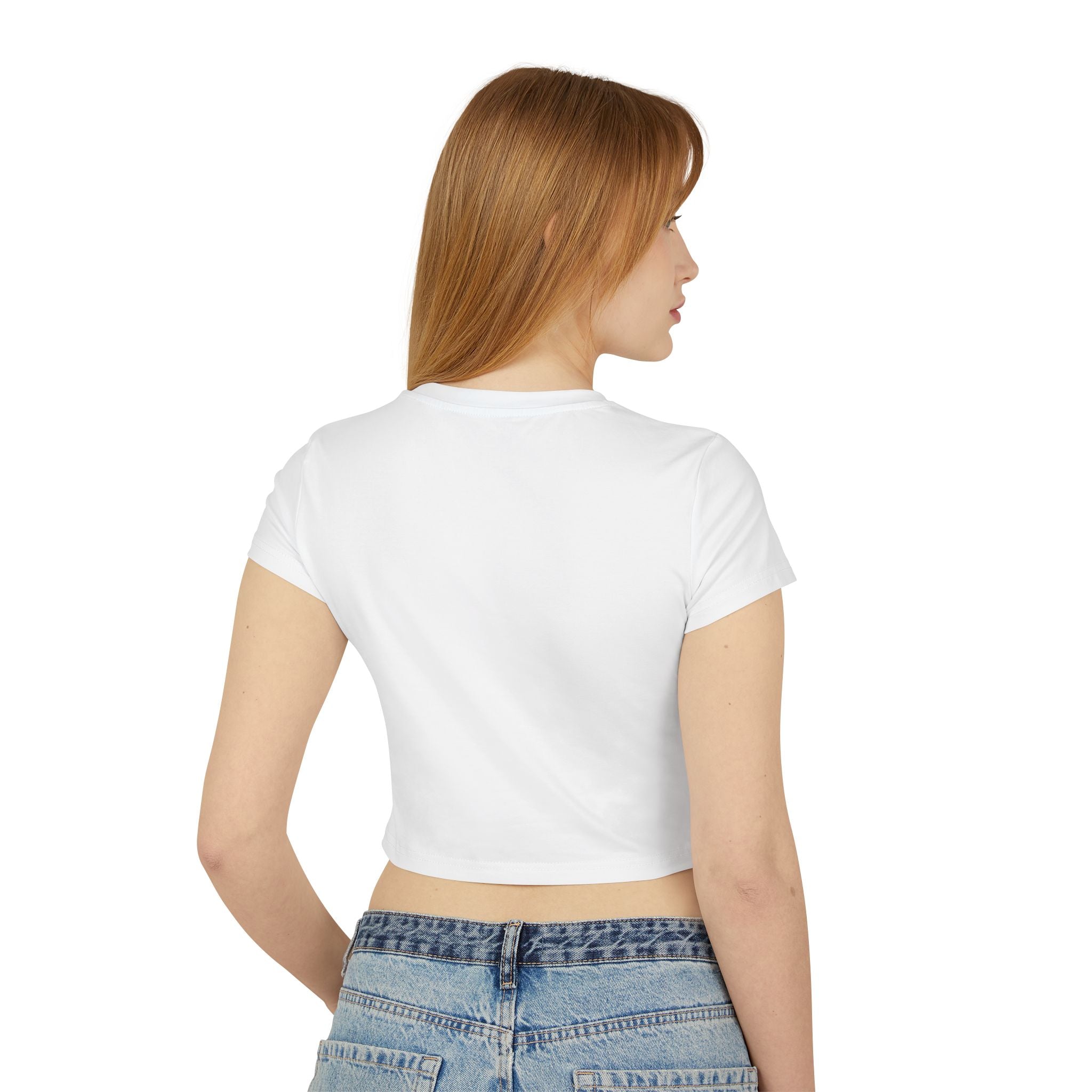 Women's Baby Tee "OBWAYE" Minimal Chest Logo Crop Top