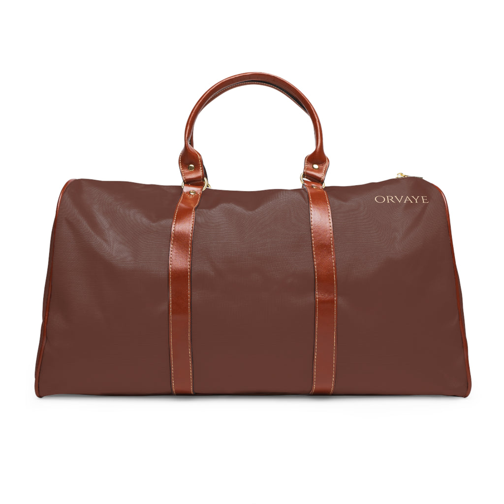 Waterproof Leather-Trim Travel Duffel Bag — Durable Weekend & Carry-On Luggage