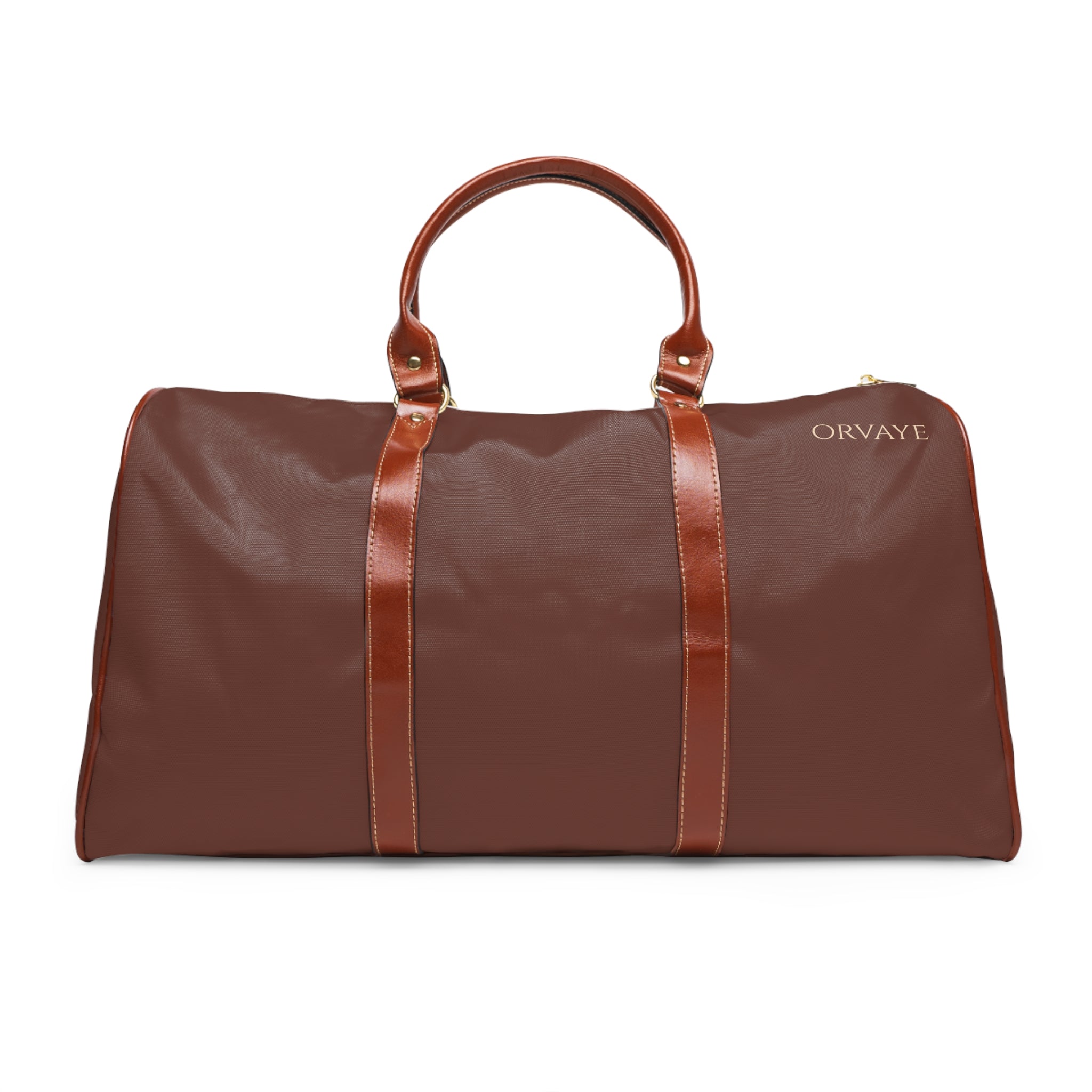 Waterproof Leather-Trim Travel Duffel Bag — Durable Weekend & Carry-On Luggage