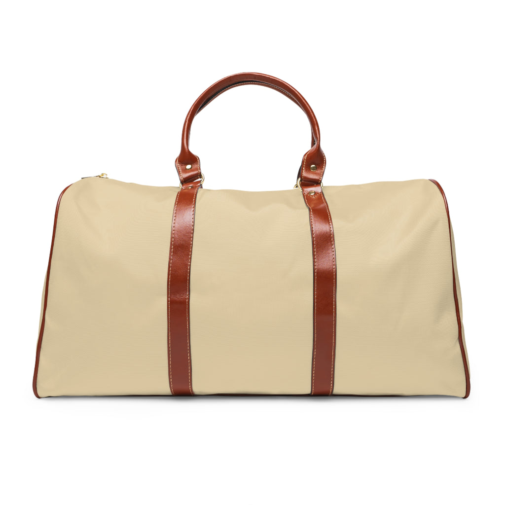 Waterproof Weekender Duffel Bag — Travel Tote with Leather Trim