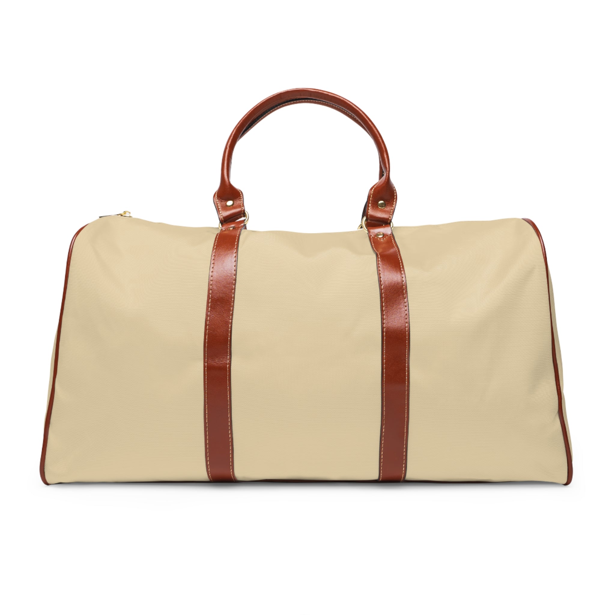 Waterproof Weekender Duffel Bag — Travel Tote with Leather Trim