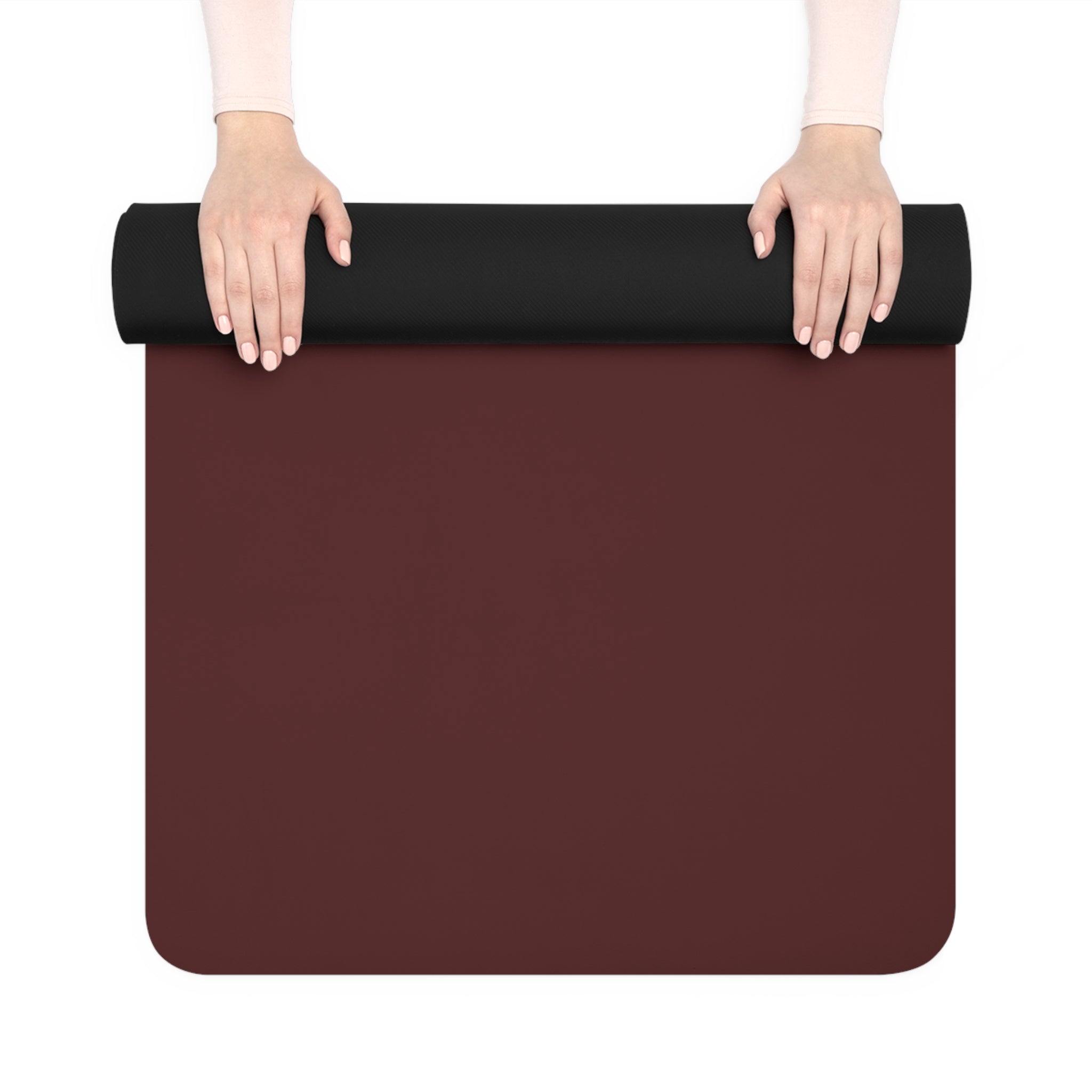 Eco Rubber Yoga Mat — Non‑Slip Burgundy Exercise Mat
