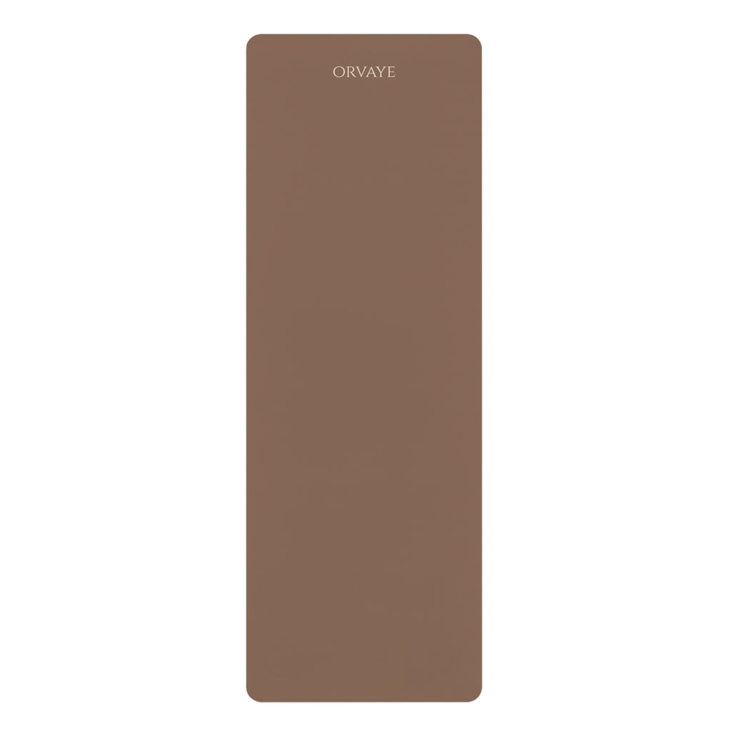 Natural Rubber Yoga Mat — Non-Slip Eco-Friendly Brown/Black Exercise Mat