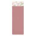 Floral Accent Rubber Yoga Mat — Non-Slip Rose Pilates Mat with Blossom Print