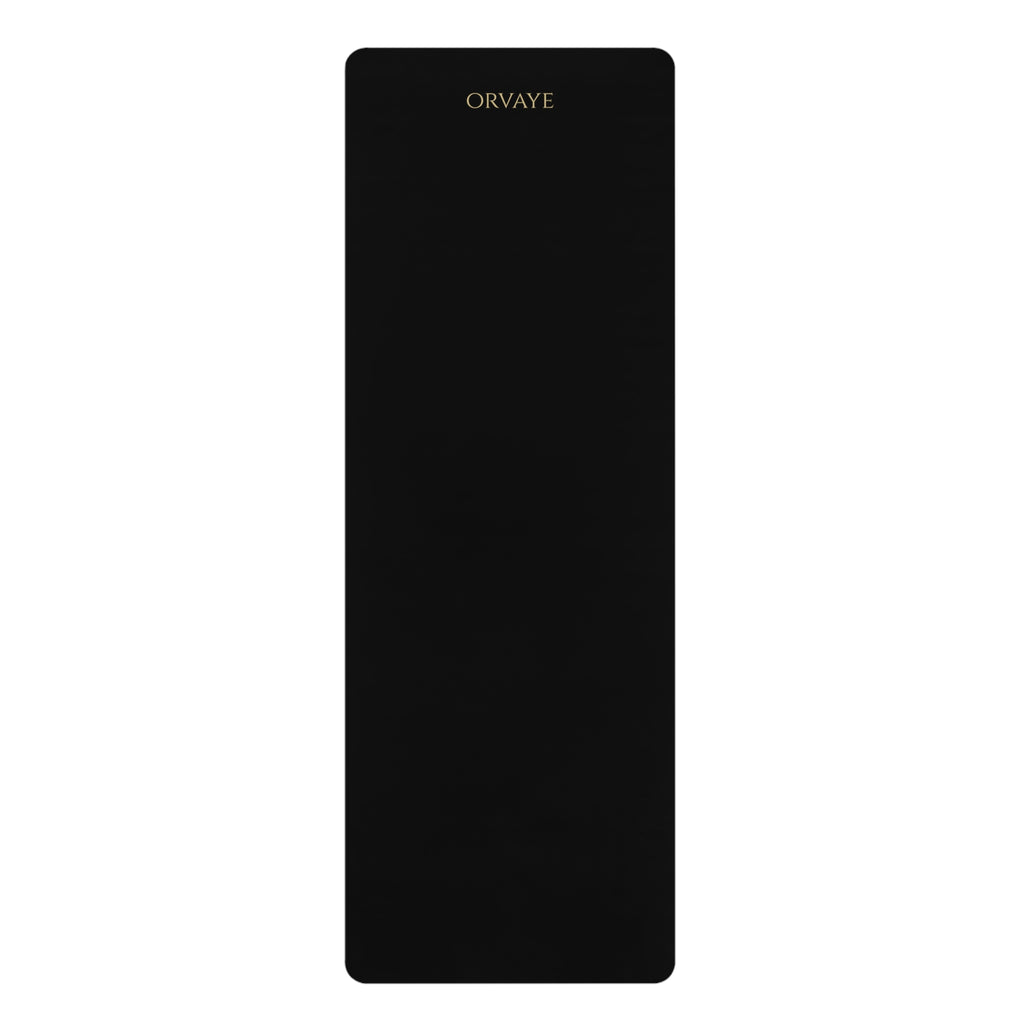 Black Natural Rubber Yoga Mat — Non-Slip Eco Exercise Mat