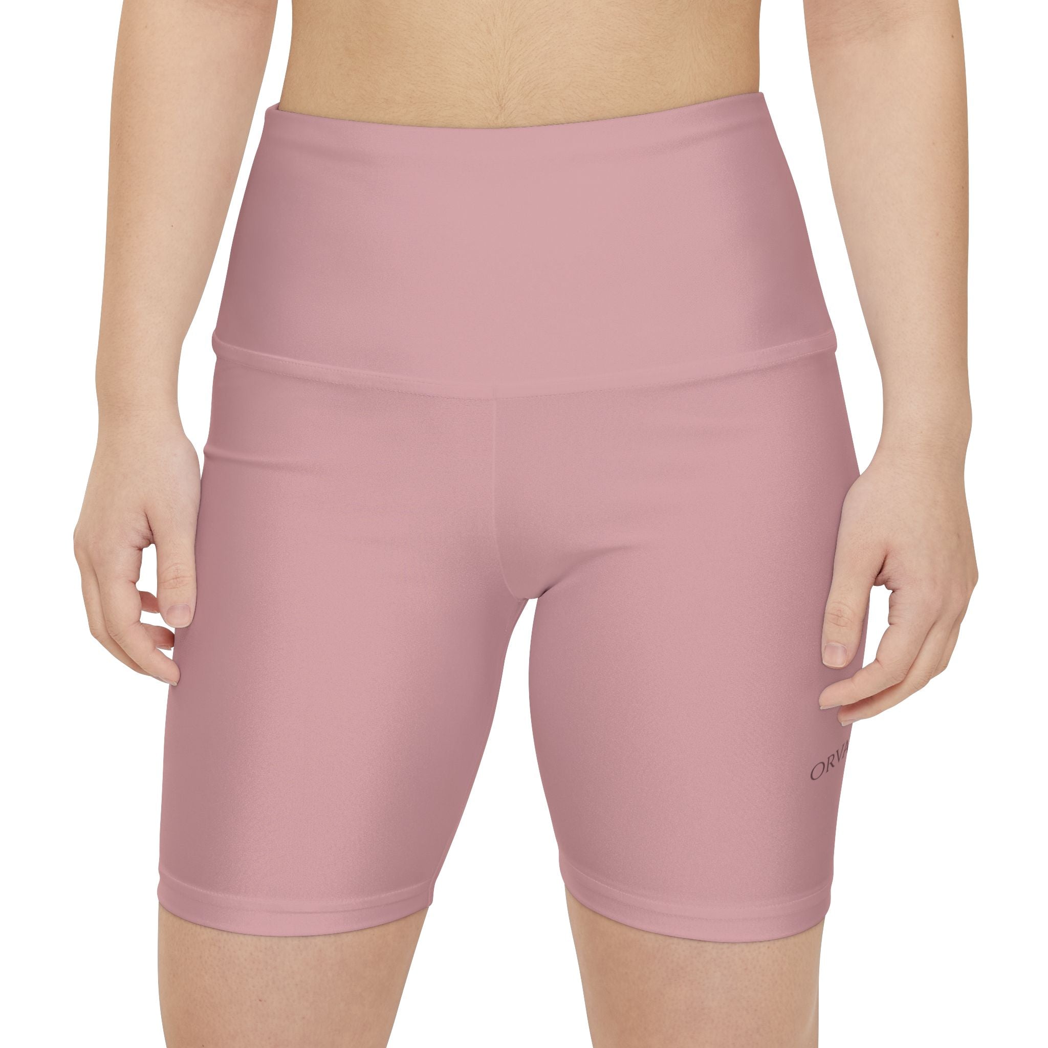 Women’s High-Waist Workout Shorts — Dusty Rose Active Bike Shorts