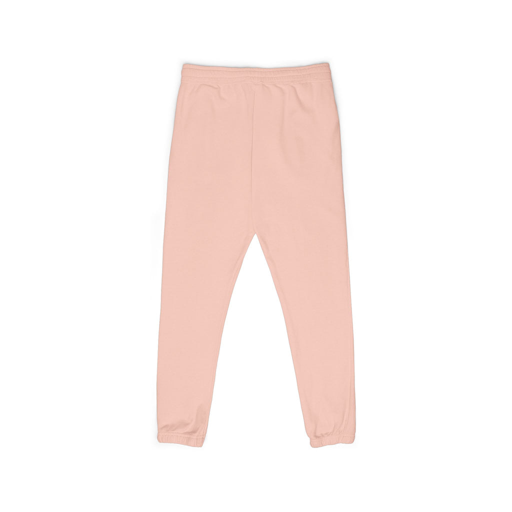 Garment-Dyed Fleece Sweatpants — Minimalist "aloha" Embroidered Lounge Joggers