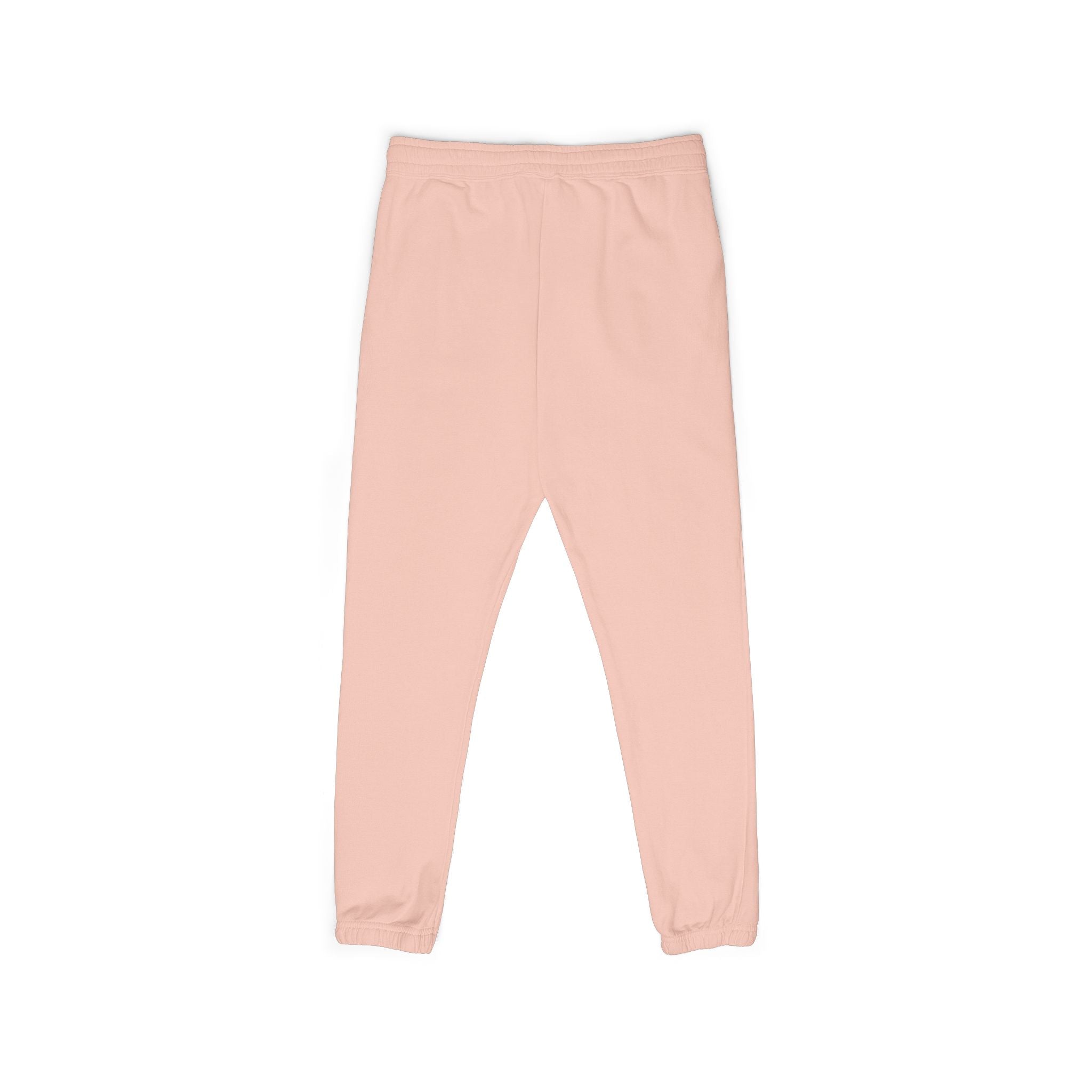 Garment-Dyed Fleece Sweatpants — Minimalist "aloha" Embroidered Lounge Joggers