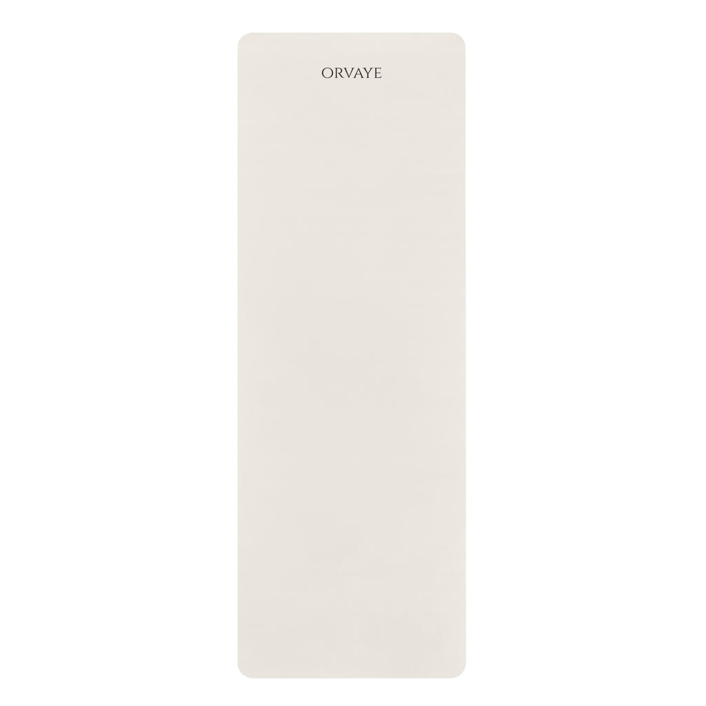 Rubber Yoga Mat — Minimal Alignment Mat with Lotus Center Guide